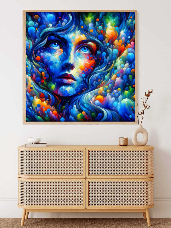 AB Diamond Painting - Woman with blue eyes