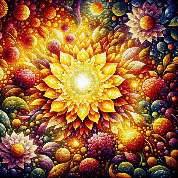 Paint by Numbers - Flower mosaic