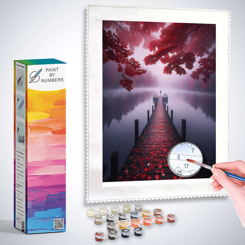 Paint by Numbers - Red Leaf Bridge