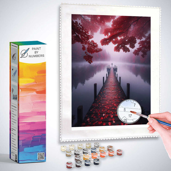 Paint by Numbers - Red Leaf Bridge