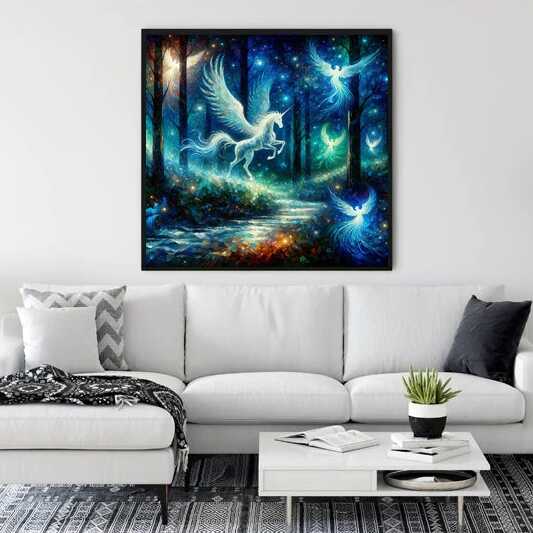 Paint by Numbers - Unicorn and phoenix