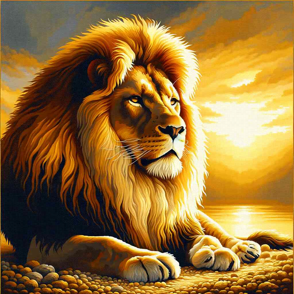 Paint by Numbers - Relaxed lion