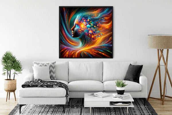 AB Diamond Painting - Colorful Woman Futuristic