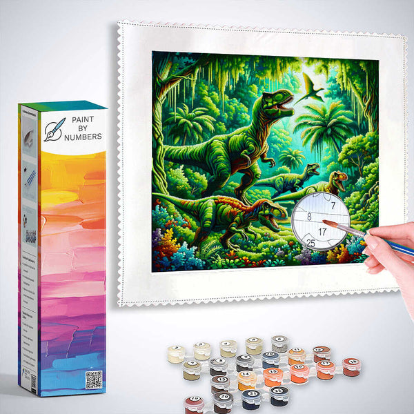 Paint by Numbers - Jungle dinosaur