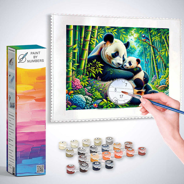 Paint by Numbers - Panda Mother with Child