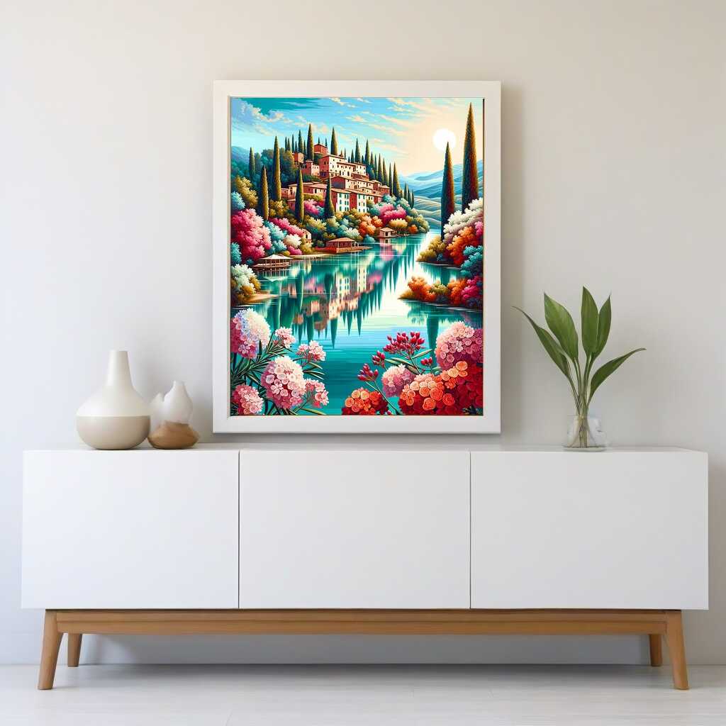 Tuscany, Lake - Paint by Numbers
