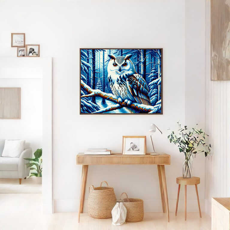 Paint by Numbers - Owl in front of forest