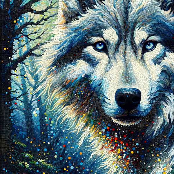 Paint by Numbers - Color impression impressive wolf