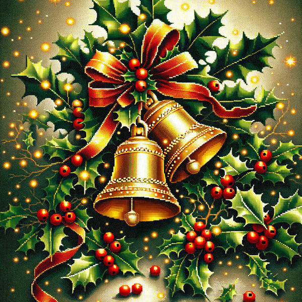 Paint by Numbers - Golden Christmas Bells