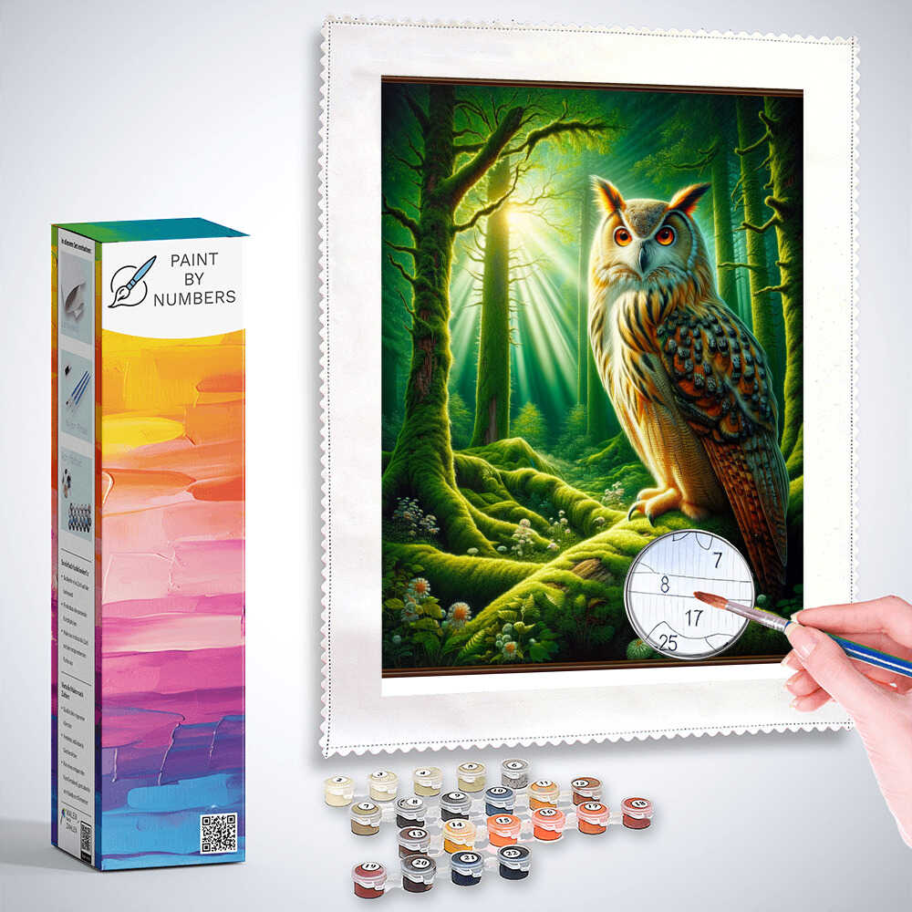 Paint by Numbers - Awakened Owl