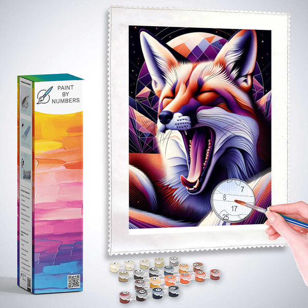 Paint by Numbers - Yawning fox