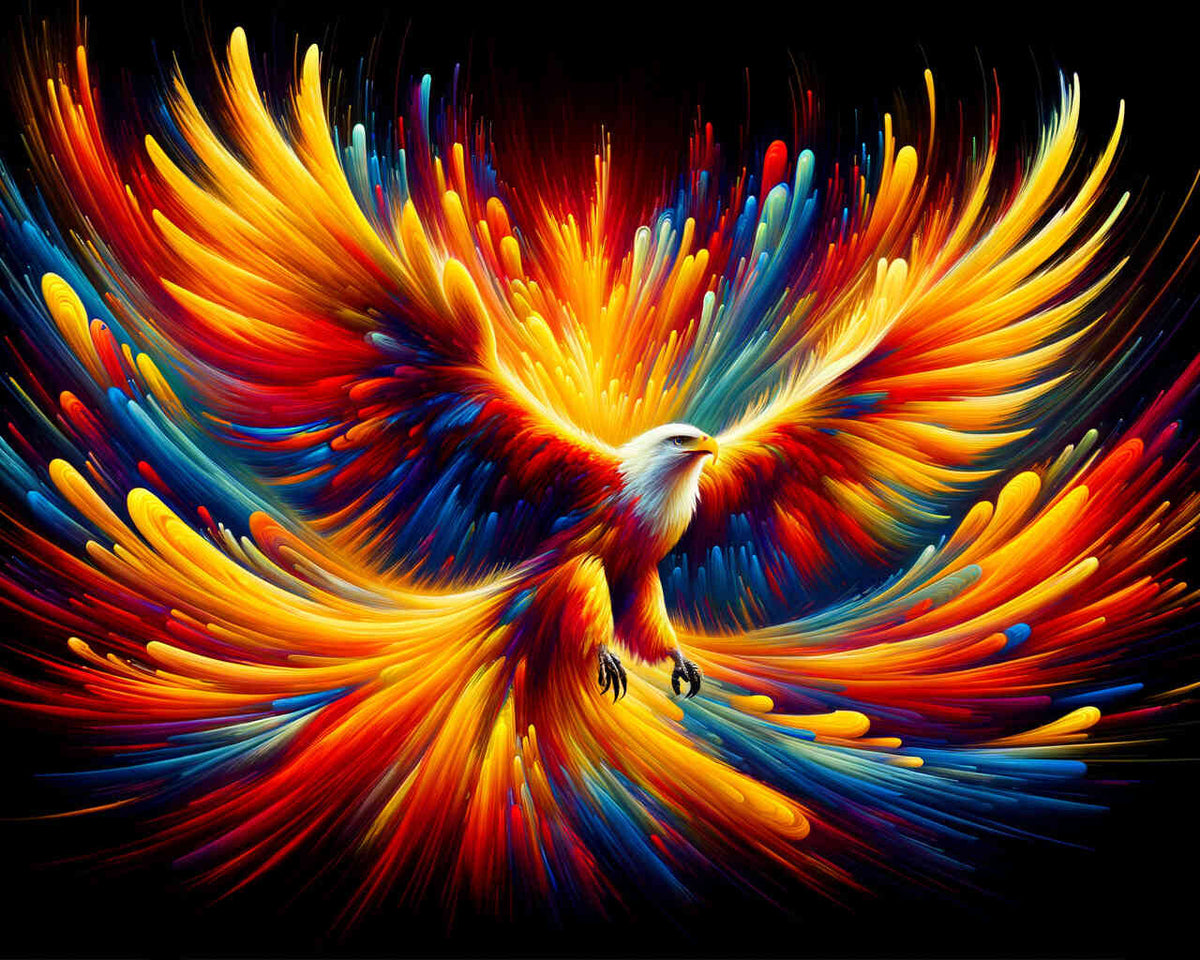 Paint by Numbers - Eagle, abstractand colorful