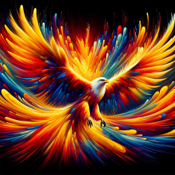 Paint by Numbers - Eagle, abstractand colorful