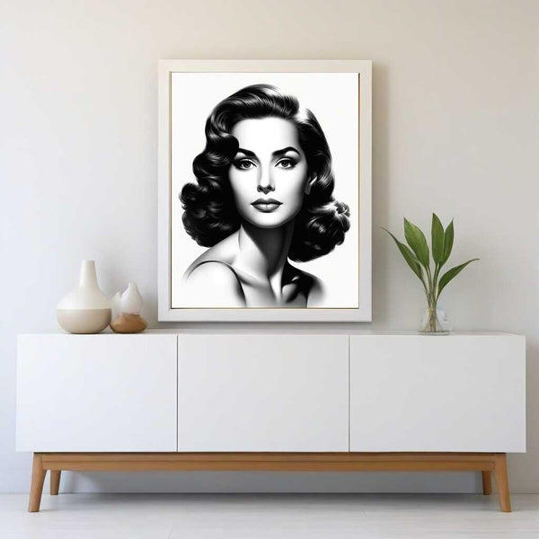 Audrey Hepburn, Black and White - Paint by Numbers