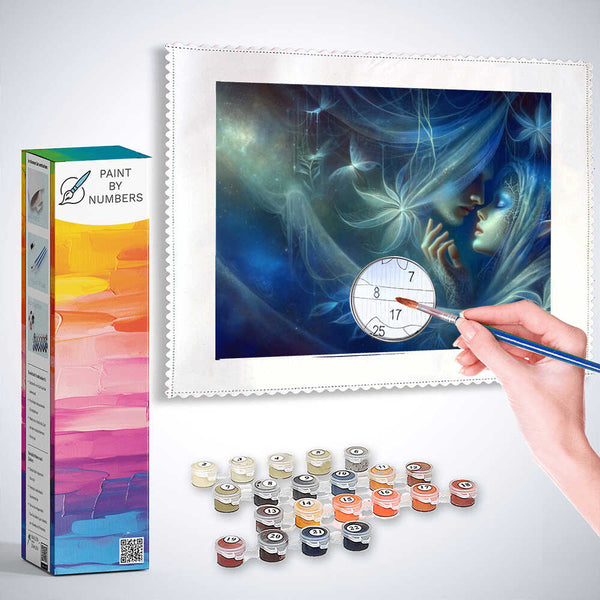Paint by Numbers - Kissing couple, Fantasy