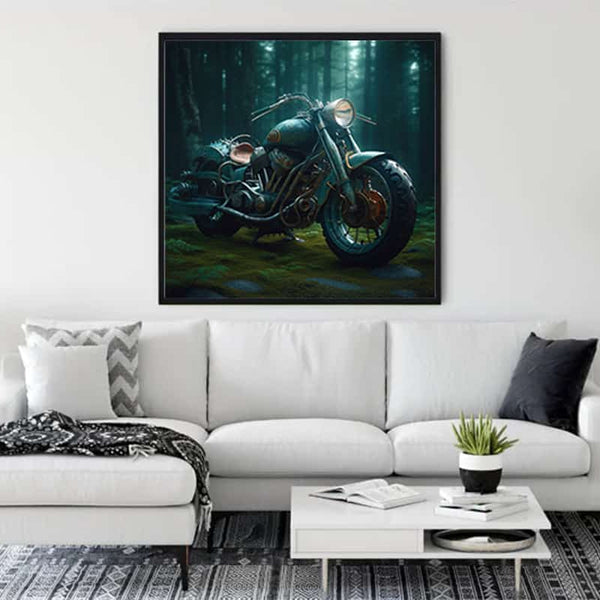 Malen nach Zahlen - Tradition trifft Moderne - hochwertige Leinwand - 170523, Motorrad, Motorräder, Neu eingetroffen, Quadratisch