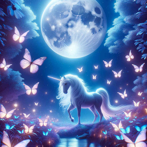 Paint by Numbers - Unicorn in the moonlight