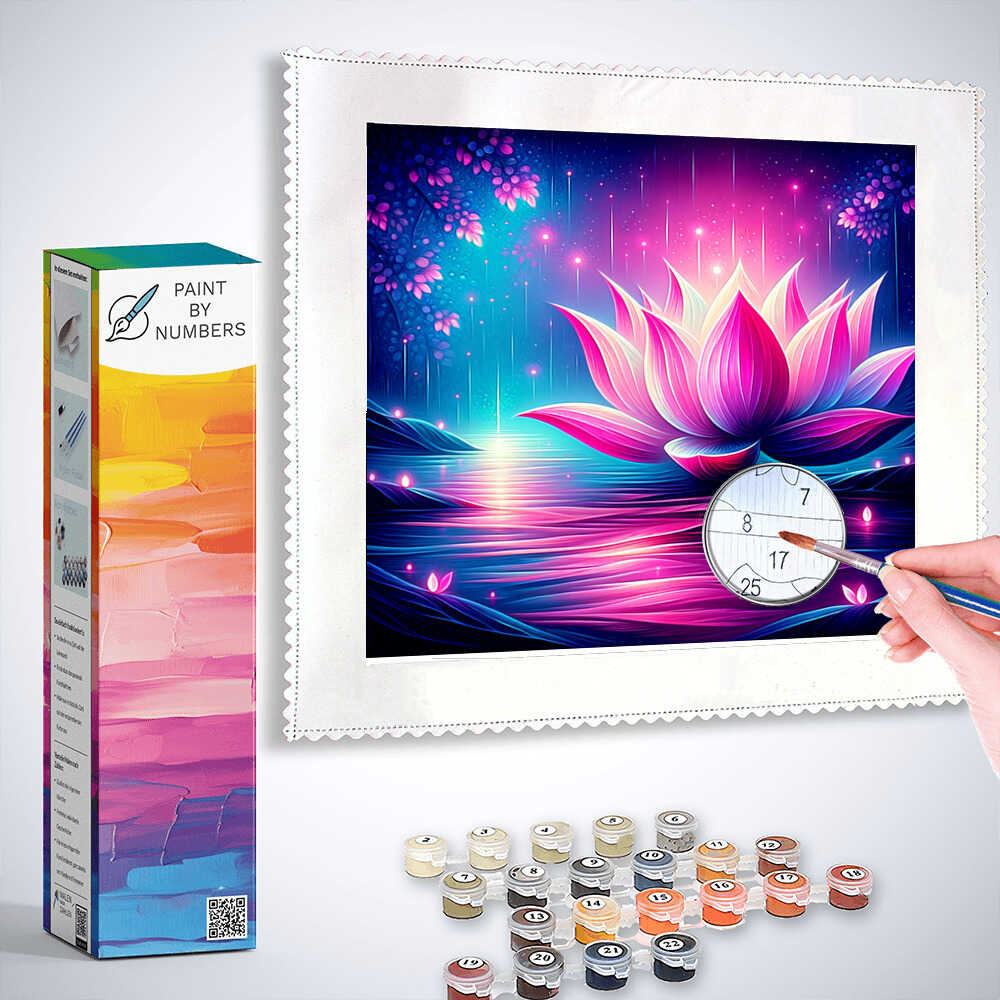 Paint by Numbers - Lotus Flower with Light