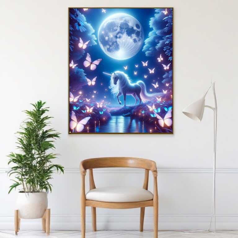Paint by Numbers - Unicorn in the moonlight