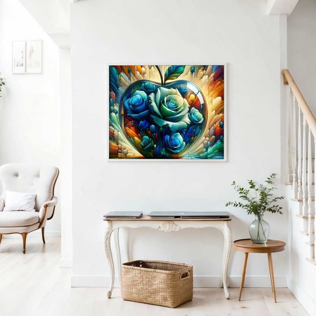 Paint by Numbers - Glass apple, blue roses