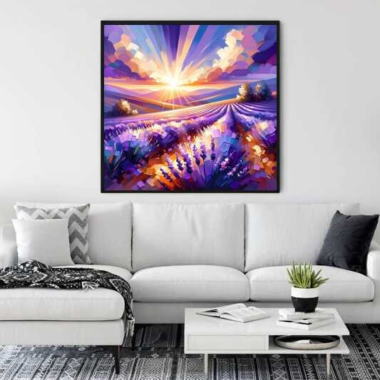Paint by Numbers - Lavender Field with Sunbeams