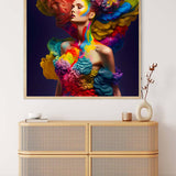 AB Diamond Painting - Farbexplosion Frauenfrisur - gedruckt in Ultra-HD - AB Diamond, Menschen, Neu eingetroffen, Quadratisch