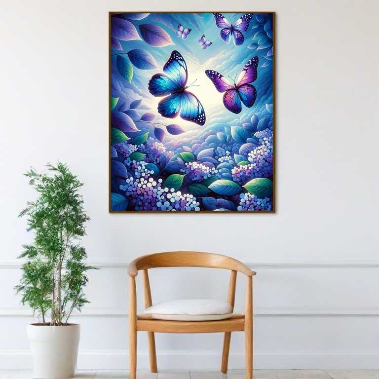 Paint by Numbers - Butterflies Purple Petals