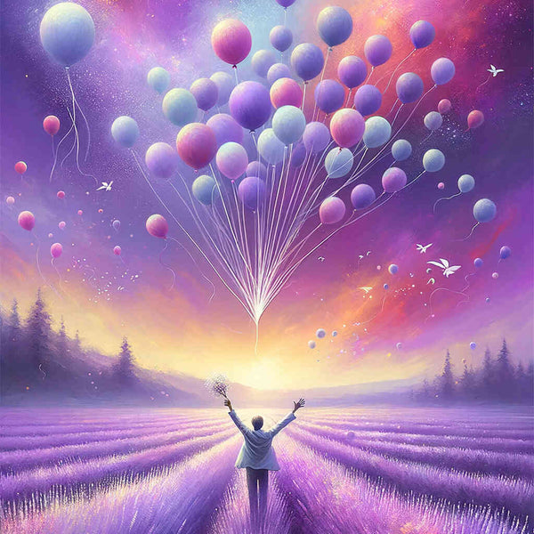 Paint by Numbers - Balloons, lavender field