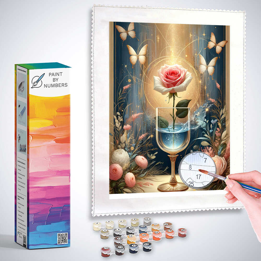 Paint by Numbers - Rose in a Glass