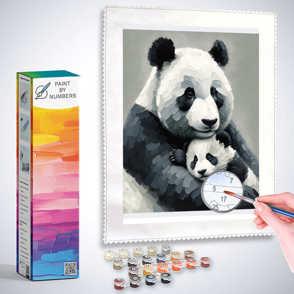 Panda mother with child - Paint by Numbers
