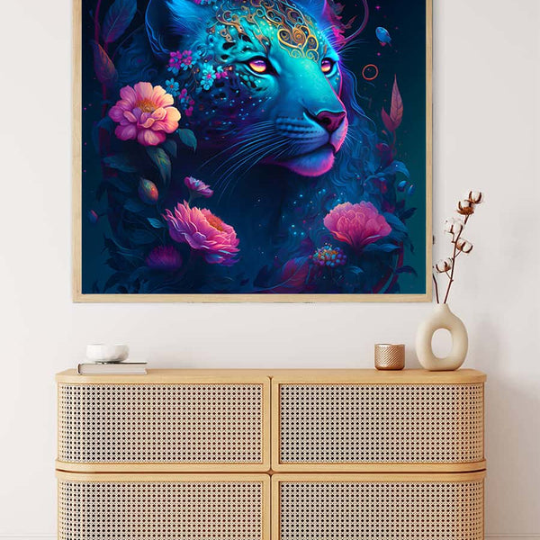 AB Diamond Painting - Mystische Raubkatze - gedruckt in Ultra-HD - AB Diamond, Katze, Löwe, Neu eingetroffen, Quadratisch, Tiere