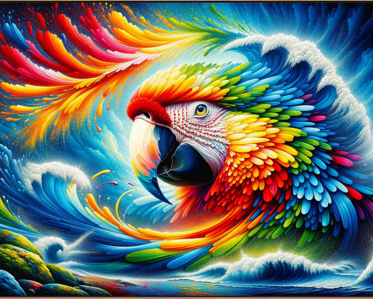 Paint by Numbers - Rainbow Parrot