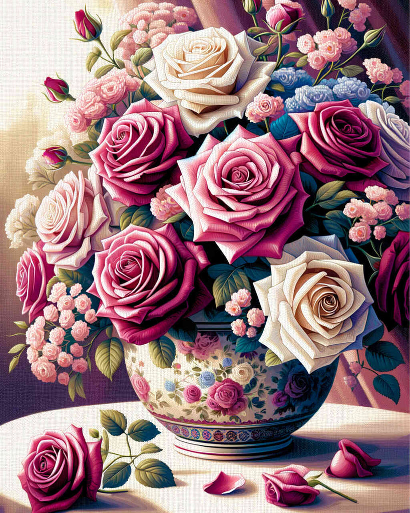 Paint by Numbers - Harmonious Roses Bouquet