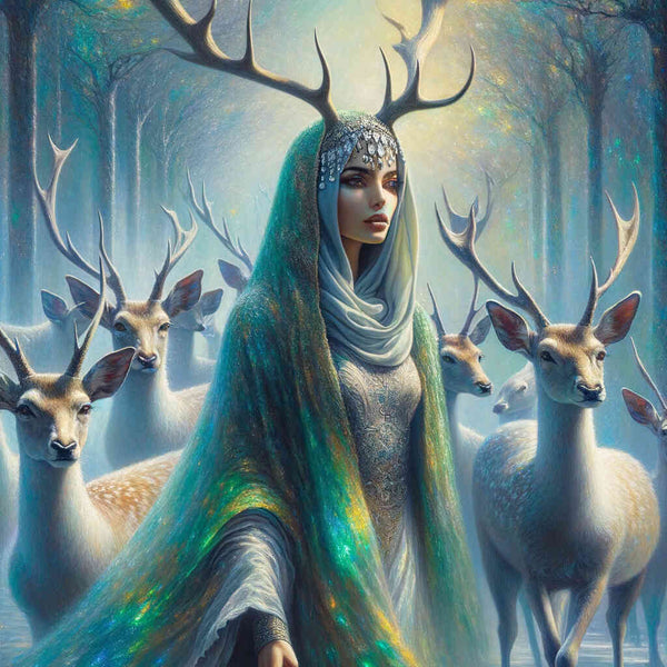 Paint by Numbers - Woman with Antlers and Deer