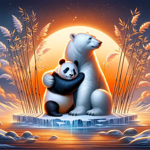 Paint by Numbers - Friends, panda and polar bear