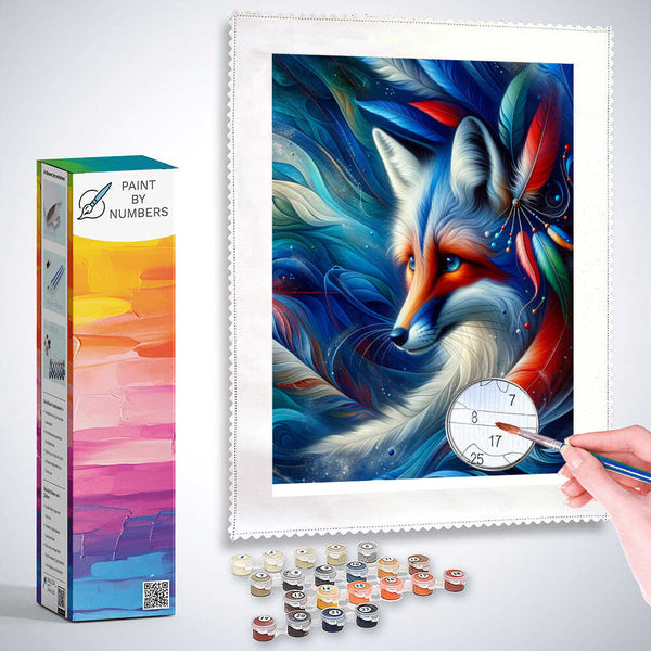 Paint by Numbers - Fox with feather ornament