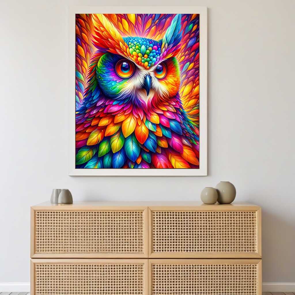 Rainbow owl - Paint by Numbers