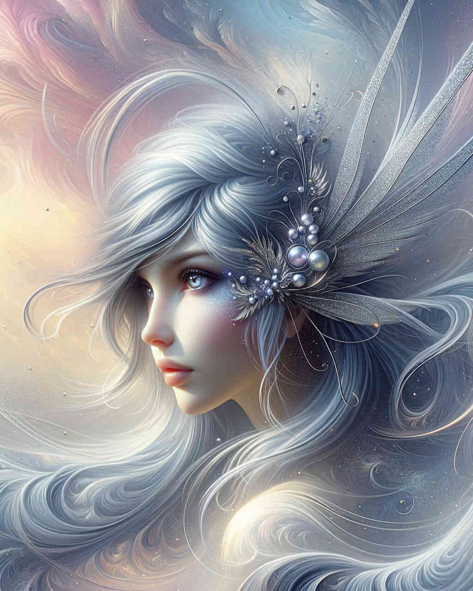 Paint by Numbers - Girl with hair ornament