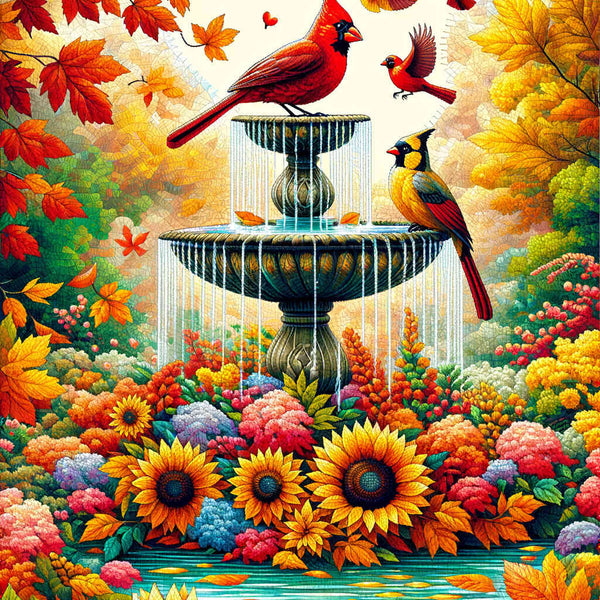 Paint by Numbers - Bird Fountain