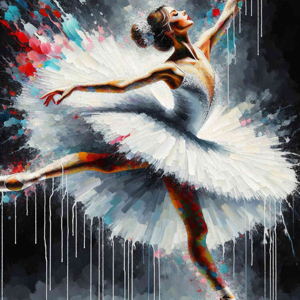 Paint by Numbers - Dancing Ballerina in White Tutu