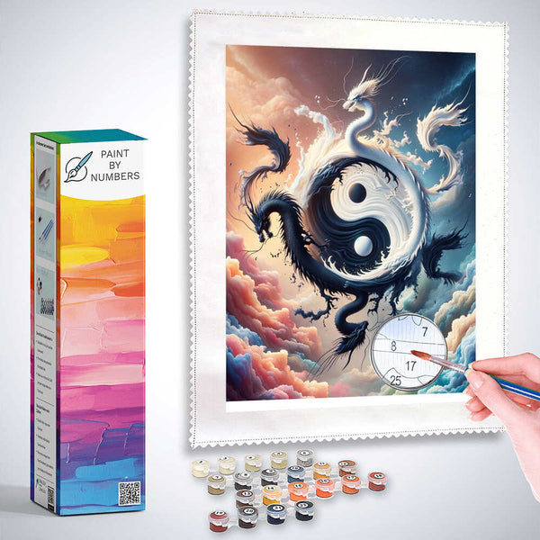 Paint by Numbers - Jing and Jang Dragon