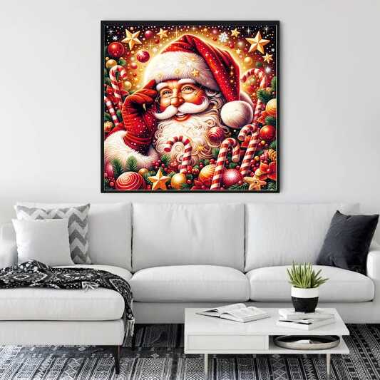 Paint by Numbers - Santa with Striped Scowl