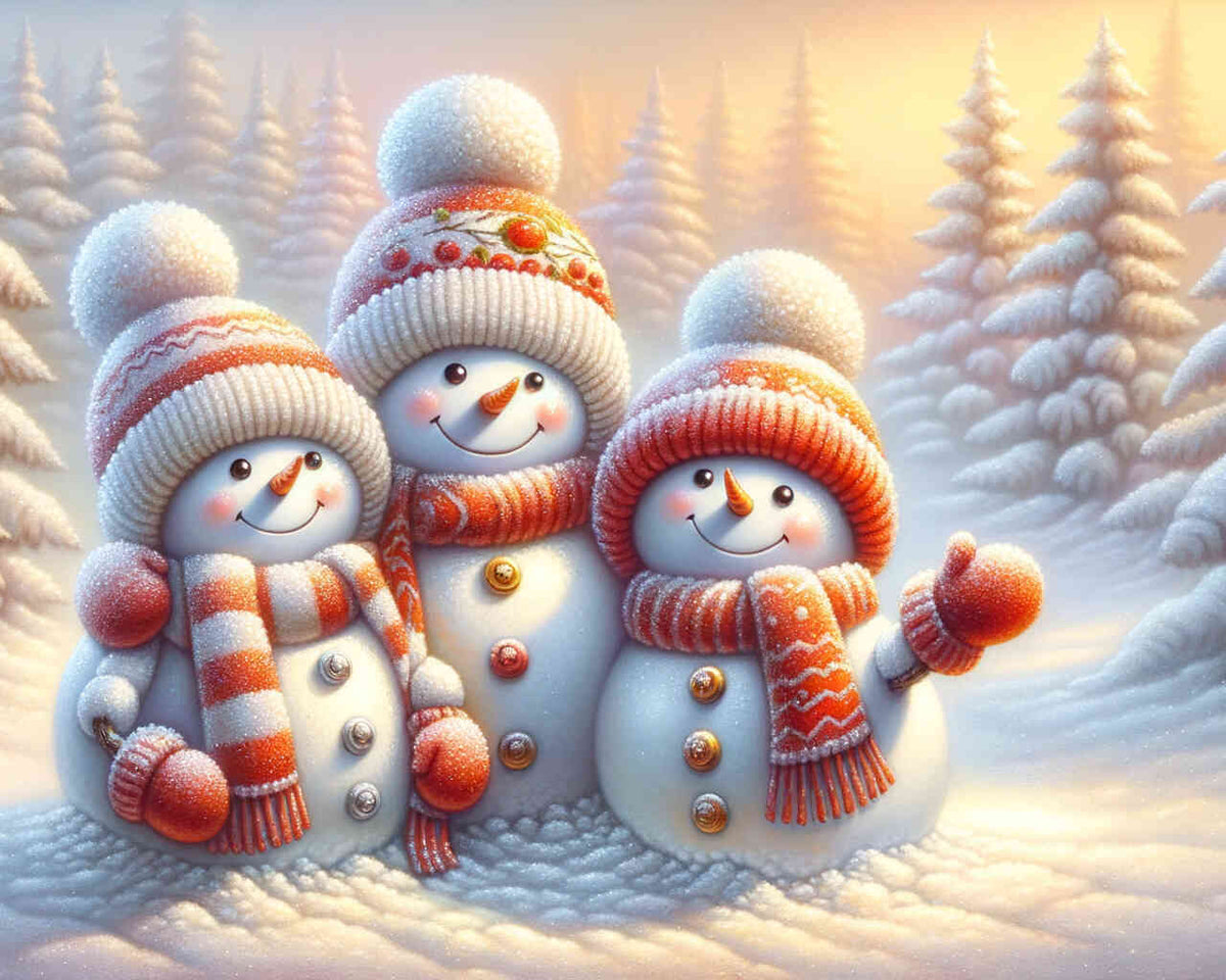 Paint by Numbers - Snowman Friends