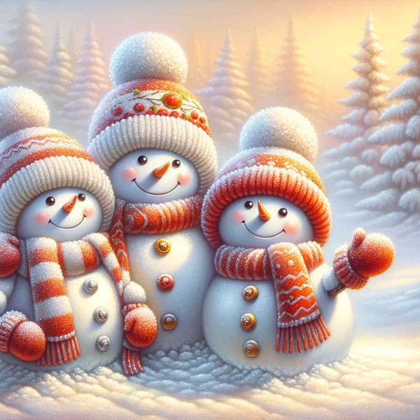 Paint by Numbers - Snowman Friends