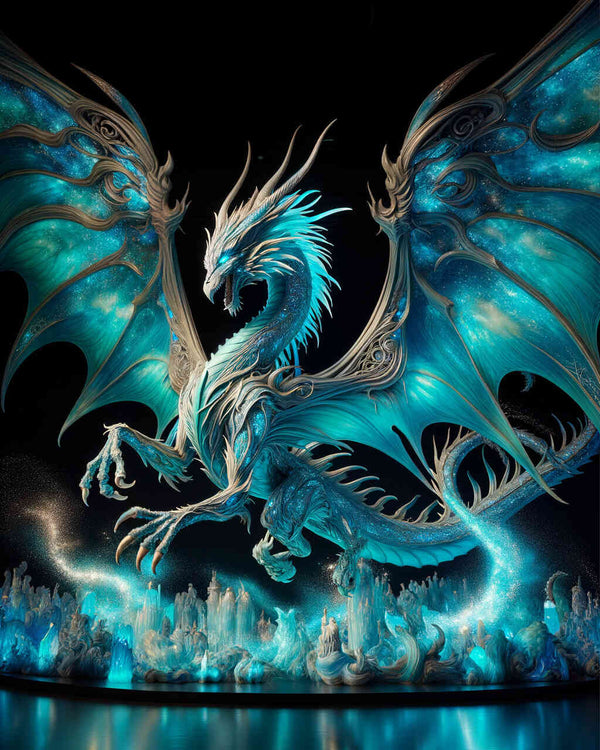 Paint by Numbers - Blue Turkish Dragon