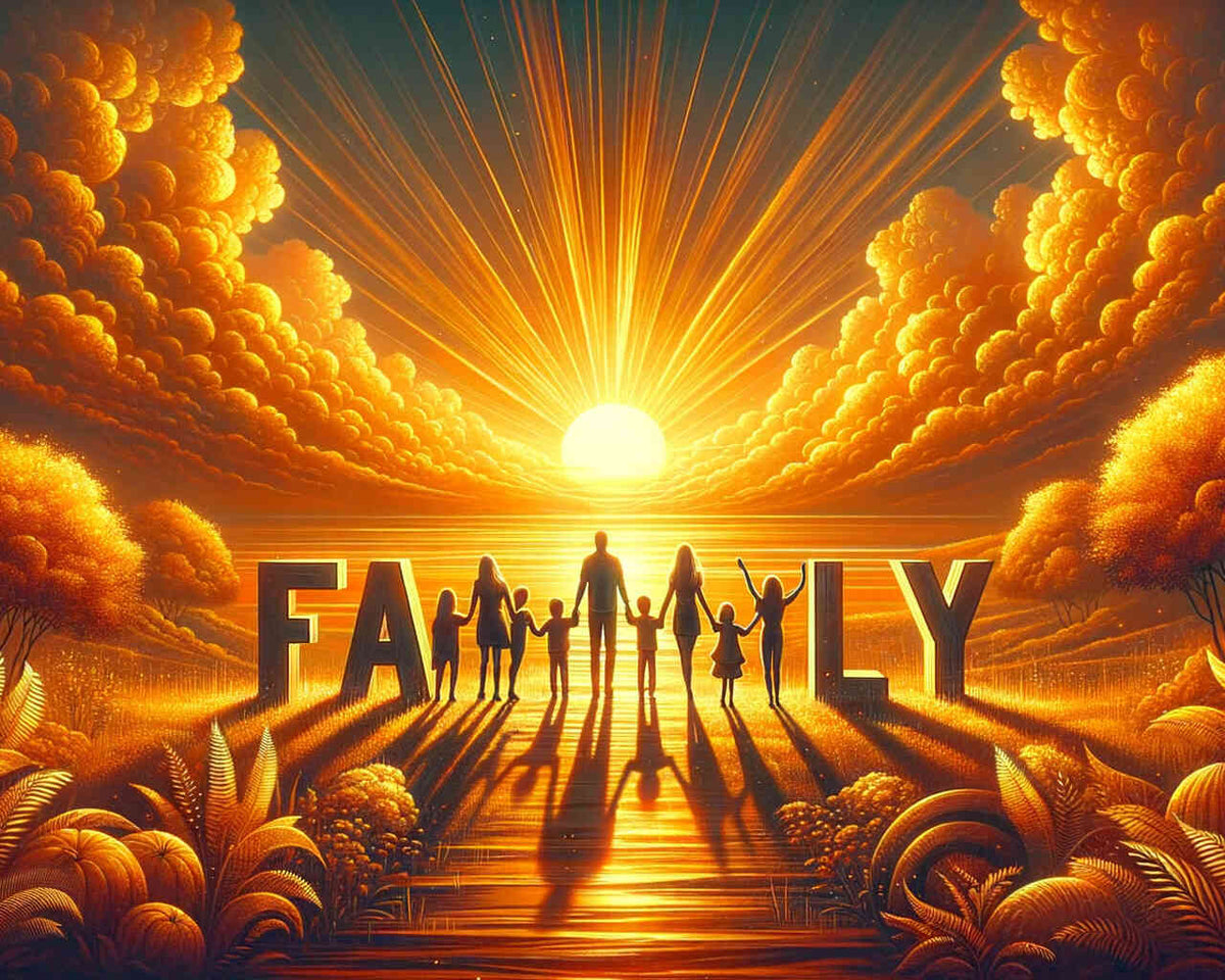 Paint by Numbers - Family, Sunset