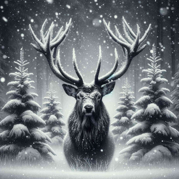 Paint by Numbers - Deer in the snow