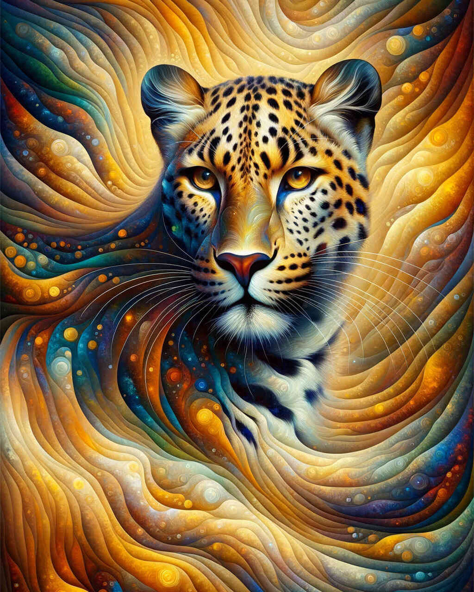 Paint by Numbers - Relaxed Leopard Portrait