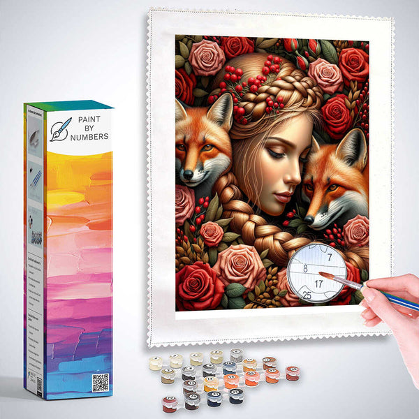 Paint by Numbers - Woman with Fox Pigtail