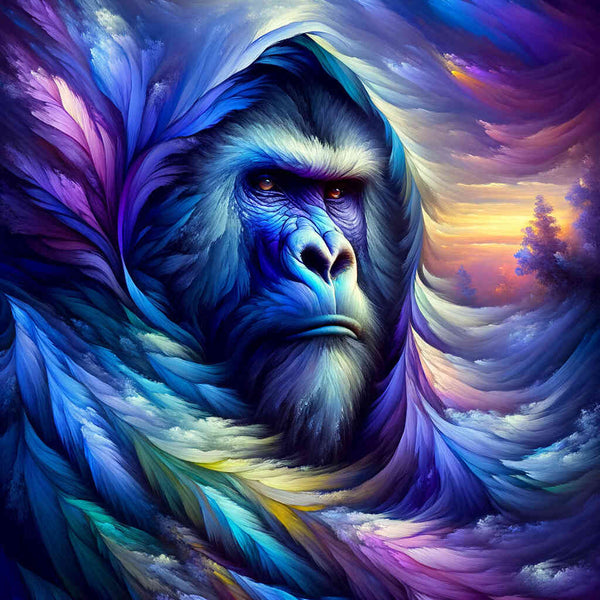 Paint by Numbers - Gorilla Blue Feathers